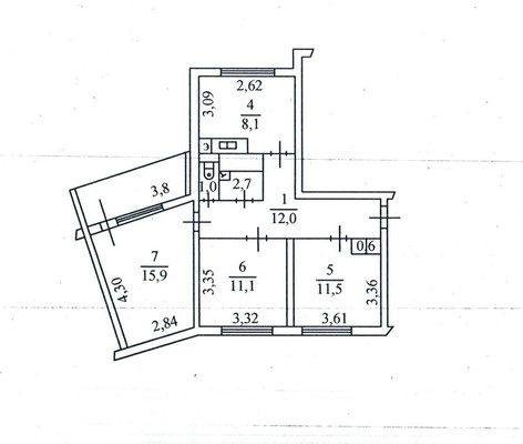 Продам трехкомнатную (3-комн.) квартиру, Интернациональная ул, 4, Костомукша г