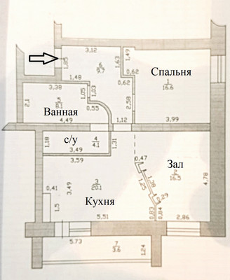 Продам двухкомнатную (2-комн.) квартиру, Аделя Кутуя ул, 44, Казань г