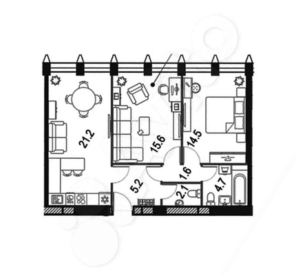 Продам двухкомнатную (2-комн.) квартиру, Братьев Весниных б-р, 1, Москва г