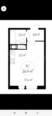 Продам однокомнатную (1-комн.) квартиру, Маресьева ул, 6к2, Москва г