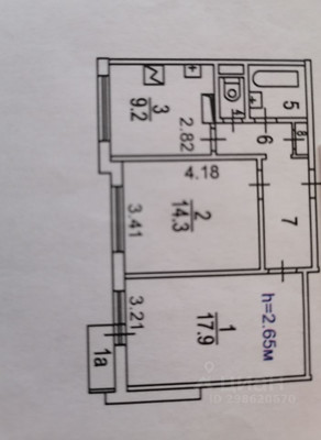 Продам двухкомнатную (2-комн.) квартиру, Генерала Белова ул, 21, Москва г