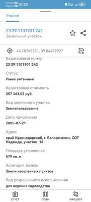 Продам участок 6 соток, ИЖС, ДНТ Надежда тер, Белореченск г, 0 км от города