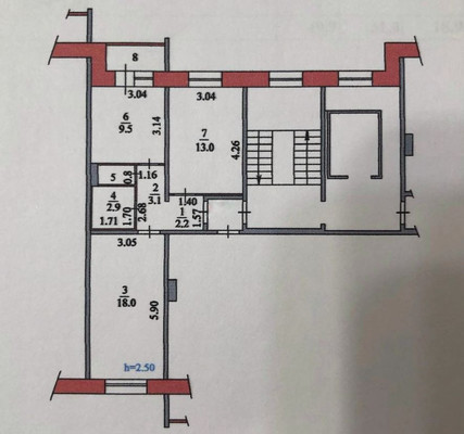 Продам двухкомнатную (2-комн.) квартиру, Лядова ул, 50а, Пенза г