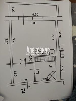 Продам однокомнатную (1-комн.) квартиру, Крыленко ул, 2, Санкт-Петербург г