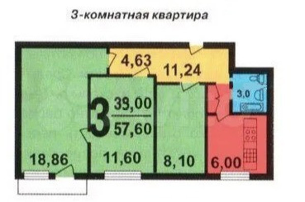 Продам трехкомнатную (3-комн.) квартиру, Чертановская ул, 21к2, Москва г