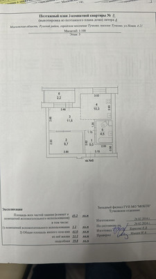 Продам двухкомнатную (2-комн.) квартиру, КСМ ул, 21, Тучково рп