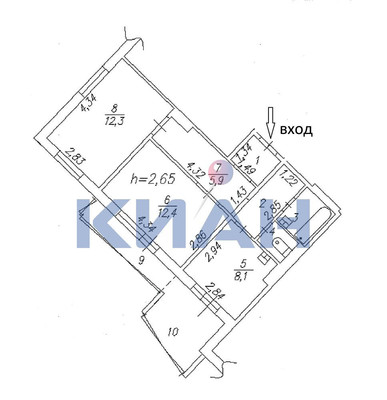 Продам двухкомнатную (2-комн.) квартиру, Судостроительная ул, 159, Красноярск г