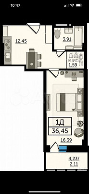Продам однокомнатную (1-комн.) квартиру, Ворошиловский пр-кт, 82/4, Ростов-на-Дону г