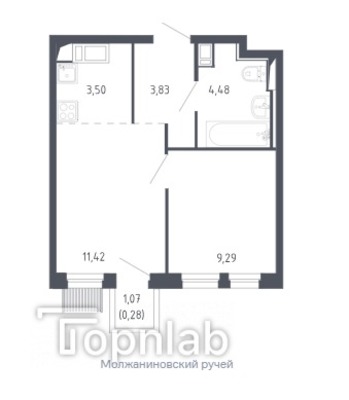 Продам однокомнатную (1-комн.) , Славы пл, к2, Москва г