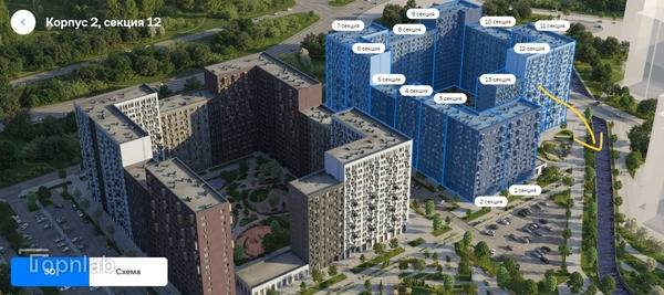 Продам однокомнатную (1-комн.) , Славы пл, к2, Москва г
