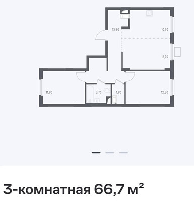 Продам трехкомнатную (3-комн.) квартиру, Некрасовский (Зенино ЖК Самолёт мкр.) проезд, 13, Люберцы г