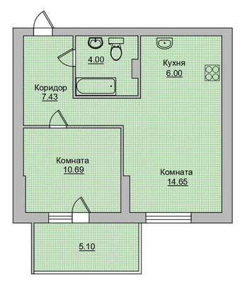 Продам двухкомнатную (2-комн.) квартиру, Доломановский пер, 17, Ростов-на-Дону г