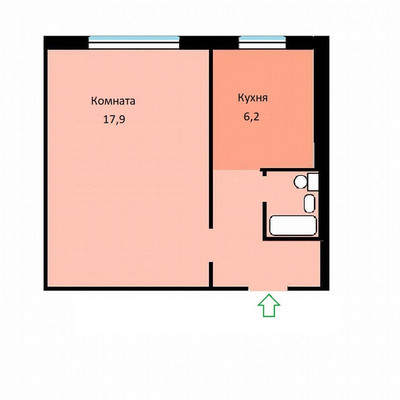 Продам однокомнатную (1-комн.) квартиру, Кустодиева ул, 20к1, Санкт-Петербург г