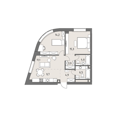 Продам трехкомнатную (3-комн.) квартиру (долевое), Верейская ул, 12, Москва г