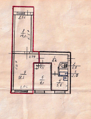 Продам трехкомнатную (3-комн.) квартиру, Московская ул, 122, Джанкой г