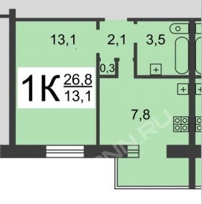 Продам однокомнатную (1-комн.) квартиру, Чаадаева ул, 12ка, Нижний Новгород г