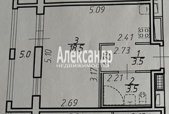 Продам однокомнатную (1-комн.) квартиру, Шоссе в Лаврики ул, 53к2, Мурино п