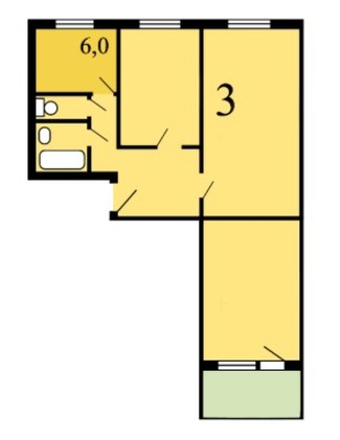 Продам трехкомнатную (3-комн.) квартиру, Ярославское ш, 10к1, Москва г