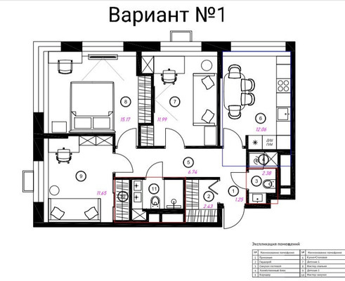 Продам трехкомнатную (3-комн.) квартиру, 3-я Хорошёвская ул, 17А, Москва г