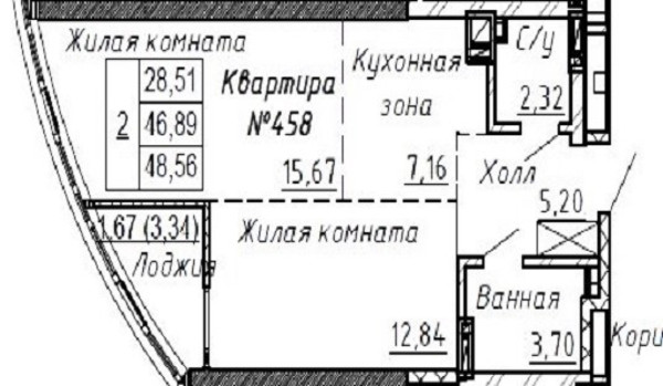 Продам двухкомнатную (2-комн.) квартиру, Береговая ул, 6, Ростов-на-Дону г