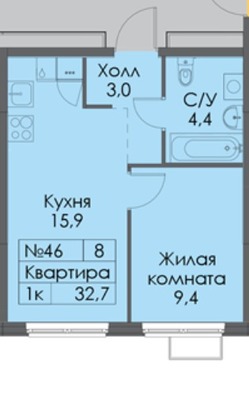 Продам однокомнатную (1-комн.) квартиру (долевое), Анаса Тазетдинова ул, 1к9, Казань г