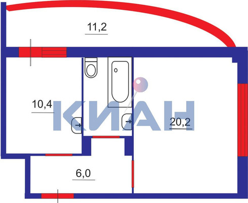 Продам однокомнатную (1-комн.) квартиру, Борисова ул, 38, Красноярск г
