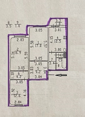 Продам трехкомнатную (3-комн.) квартиру, Карпинского ул, 33к1, Санкт-Петербург г