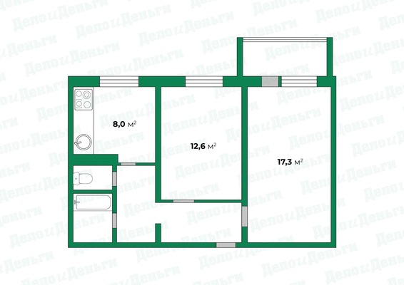 Продам двухкомнатную (2-комн.) квартиру, Солнечная ул, 31к1, Киров г