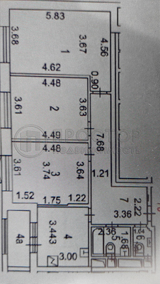 Продам трехкомнатную (3-комн.) квартиру, Русаковская ул, 2, Москва г