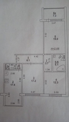 Продам трехкомнатную (3-комн.) квартиру, Таганрогская ул, 120к2, Ростов-на-Дону г
