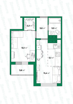Продам двухкомнатную (2-комн.) квартиру, Павла Корчагина ул, 232к1, Киров г