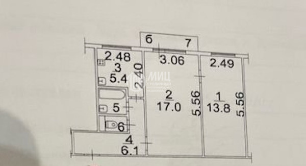Продам двухкомнатную (2-комн.) квартиру, Фабричная ул, 5, Калининец рп