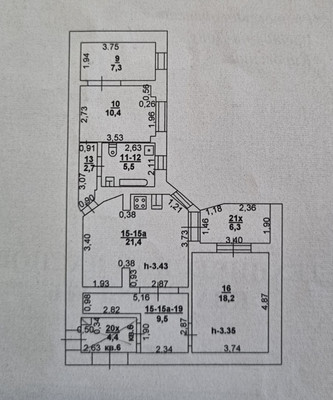 Продам трехкомнатную (3-комн.) квартиру, Чехова пр-кт, 23, Ростов-на-Дону г