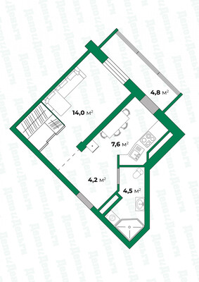 Продам однокомнатную (1-комн.) квартиру, Ленина ул, 198к3, Киров г