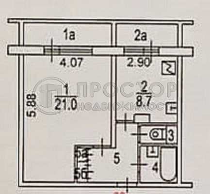 Продам однокомнатную (1-комн.) квартиру, Южнобутовская ул, 111, Москва г
