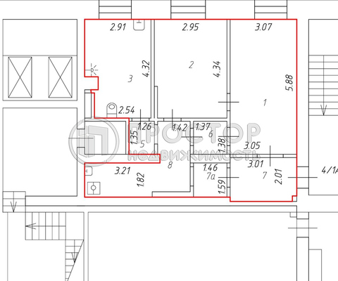 Продам коммерческое помещение 65 м2, Мира пр-кт, 112, Москва г