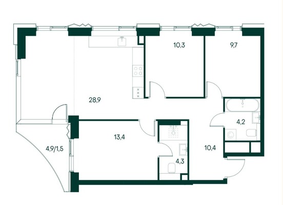 Продам трехкомнатную (3-комн.) квартиру (долевое), Цветной б-р, Москва г
