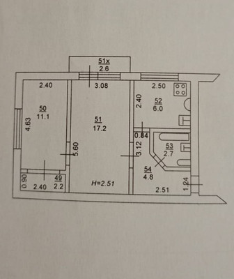 Продам двухкомнатную (2-комн.) квартиру, Буденновский пр-кт, 110, Ростов-на-Дону г
