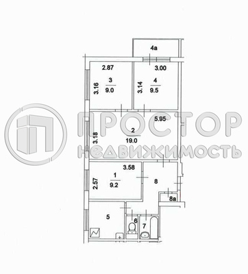 Продам многокомнатную квартиру, Голубинская ул, 19, Москва г