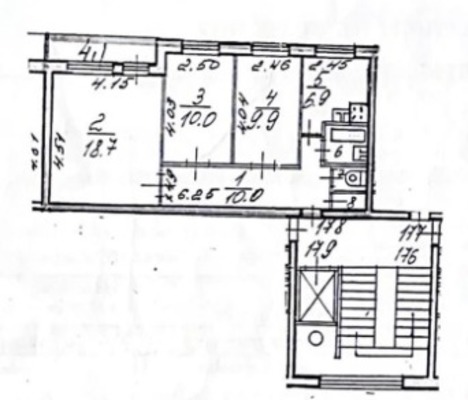 Продам трехкомнатную (3-комн.) квартиру, Купчинская ул, 10к2, Санкт-Петербург г