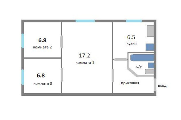 Продам трехкомнатную (3-комн.) квартиру, 2-й Гвардейской Армии ул, 47, Симферополь г