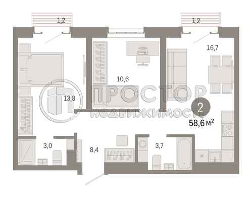 Продам двухкомнатную (2-комн.) квартиру (долевое), Тагильская ул, 6/1, Москва г