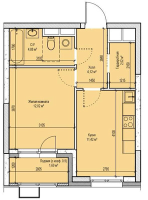 Продам однокомнатную (1-комн.) квартиру, Открытое ш, 14Д, Москва г