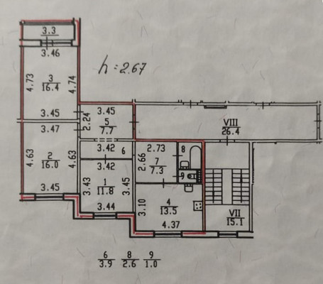 Продам трехкомнатную (3-комн.) квартиру, Гусарская ул, 6к13, Пушкин г