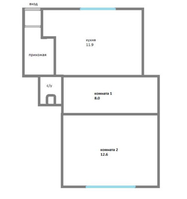 Продам двухкомнатную (2-комн.) квартиру, Ялтинская ул, 9, Лозовое с