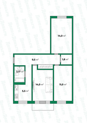 Продам трехкомнатную (3-комн.) квартиру, Чапаева ул, 49, Киров г