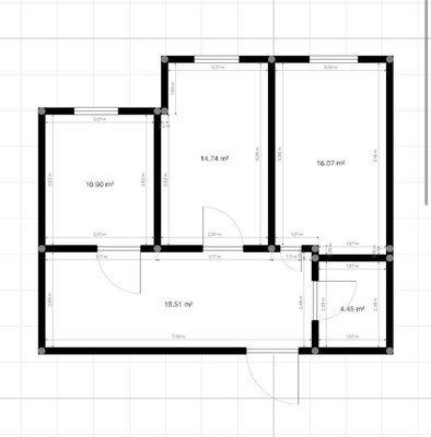 Продам двухкомнатную (2-комн.) квартиру, Профсоюзная ул, 230к1, Вольный Аул кп
