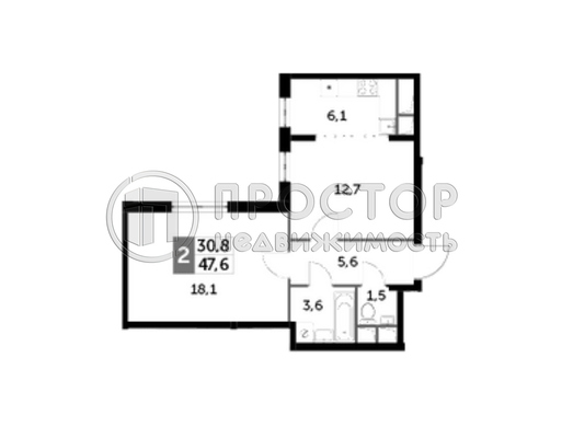 Продам однокомнатную (1-комн.) квартиру, Римский проезд, 13, Развилка п