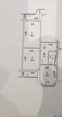 Продам двухкомнатную (2-комн.) квартиру, Северный (Купелинка мкр) кв-л, 5, Сапроново д