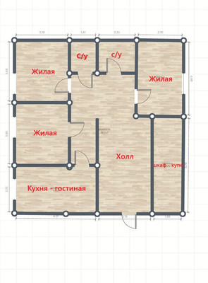 Продам трехкомнатную (3-комн.) квартиру, ОДС ул, 7к2, Нальчик г